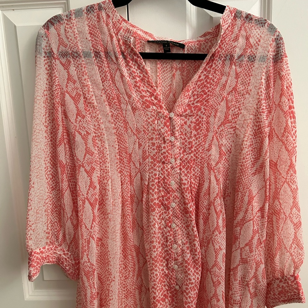 Cynthia Steffe Animal Print Blouse